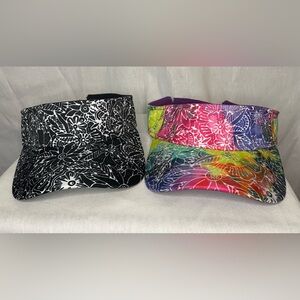 Women’s Adjustable Fun Design Visors - 1 Never Worn 1 Slightly Worn